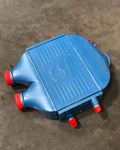 csf 2014+ bmw m3/m4 (f8x) top mount charge-air-cooler - blue jeans bmw m3 m4 f80 f82 f8x iconic garage