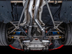 awe tuning bmw f8x m3/m4 track edition cat-back exhaust - chrome silver tips bmw m3 m4 f80 f82 f8x iconic garage