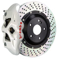 brembo m3 (e90/e92/e93) rear gt bbk 4 piston cast 380x28 2pc rotor drilled- white bmw m3 e92 e9x iconic garage