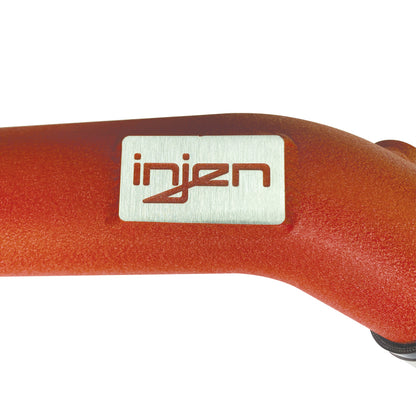 injen bmw m3(f80)/m4 (f82/83) twin turbo 2pc aluminum int. charge pipe - wrinkle red bmw m3 m4 f80 f82 f8x iconic garage