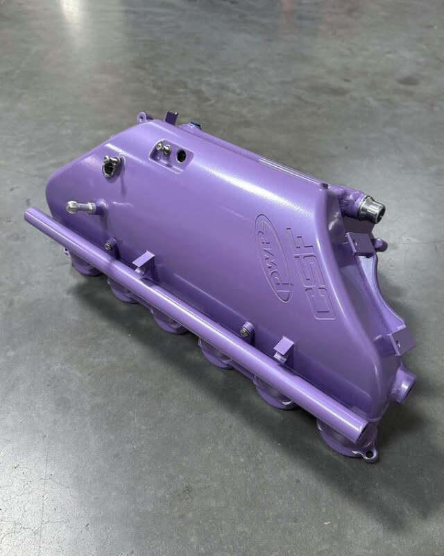 csf bmw m2/m3/m4 s58 (g8x) charge-air cooler manifold - pearl violet bmw m3 m4 g80 g82 g8x iconic garage
