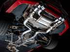 awe tuning bmw f8x m3/m4 switchpath cat-back exhaust - chrome silver tips bmw m3 m4 f80 f82 f8x iconic garage