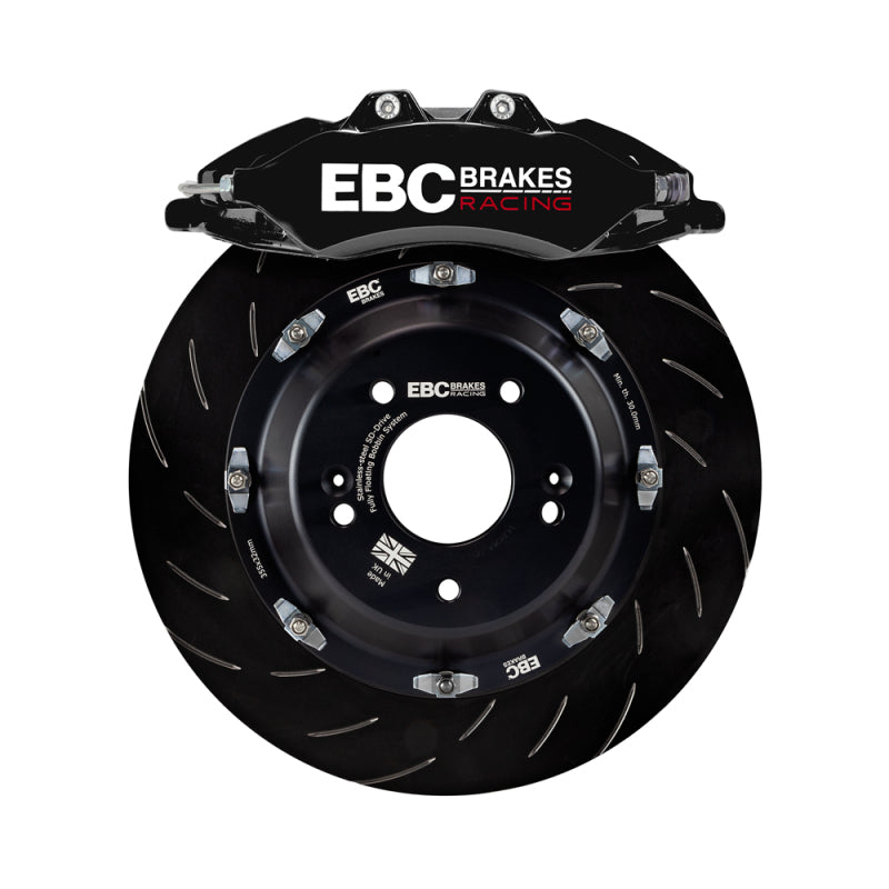 ebc racing bmw m3 (e90/e92/e82) black apollo-6 calipers 380mm rotors front big brake kit bmw m3 e92 e9x iconic garage