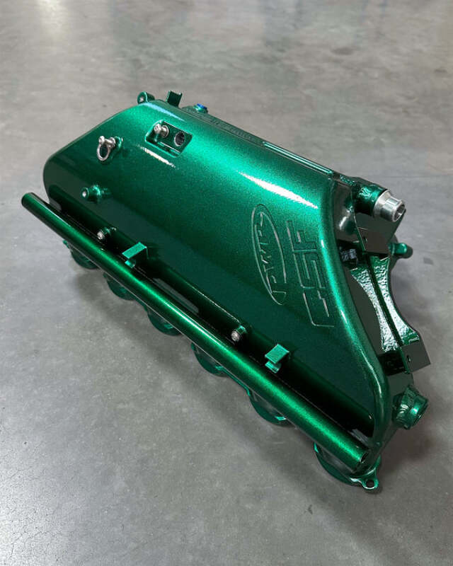 csf bmw m2/m3/m4 s58 (g8x) charge-air cooler manifold - isle of man green bmw m3 m4 g80 g82 g8x iconic garage