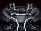 awe tuning switchpath cat-back exhaust for bmw g8x m3/m4 - chrome silver tips bmw m3 m4 g80 g82 g8x iconic garage