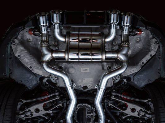 awe tuning switchpath cat-back exhaust for bmw g8x m3/m4 - chrome silver tips bmw m3 m4 g80 g82 g8x iconic garage
