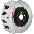 brembo m3 (e90/e92/e93) rear gt bbk 4 piston cast 380x28 2pc rotor slotted type-1- white bmw m3 e92 e9x iconic garage