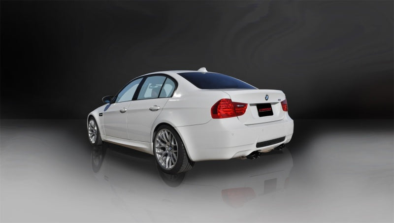 corsa bmw m3 e90 black sport cat-back exhaust bmw m3 e92 e9x iconic garage