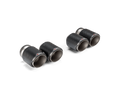 akrapovic 2021+ bmw g87 m2, g80 m3 & g82 m4 classic carbon design tail pipe set bmw m3 m4 g80 g82 g8x iconic garage