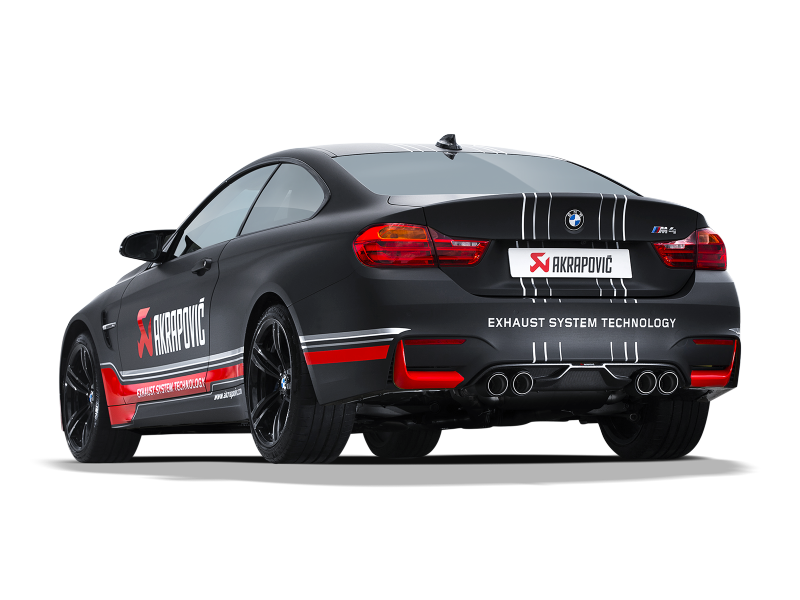 akrapovic bmw m3/m4 (f80/f82) slip-on line (titanium) (req. tips) bmw m3 m4 f80 f82 f8x iconic garage