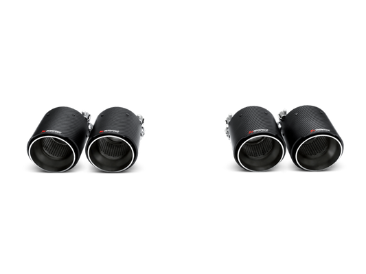 akrapovic bmw m3/m4 (f80/f82) tail pipe set (carbon) bmw m3 m4 f80 f82 f8x iconic garage