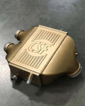 csf 2014+ bmw m3/m4 (f8x) top mount charge-air-cooler - carbon ceramic gold matte bmw m3 m4 f80 f82 f8x iconic garage