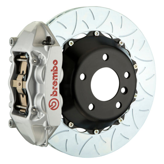 brembo m3 (e90/e92/e93) rear gt bbk 4 piston cast 380x28 2pc rotor slotted type-3-silver bmw m3 e92 e9x iconic garage