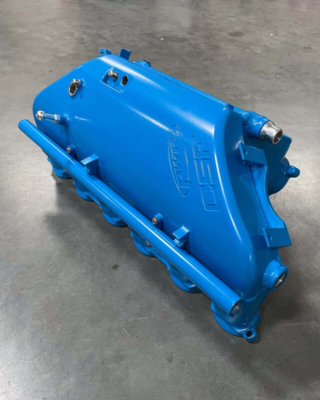 csf bmw m2/m3/m4 s58 (g8x) charge-air cooler manifold - mexico blue bmw m3 m4 g80 g82 g8x iconic garage