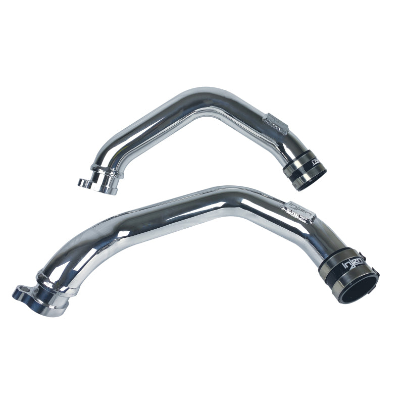 injen bmw m3 (f80) twin turbo polished intercooler charge pipe w/ 1/8in female npt bungs bmw m3 m4 f80 f82 f8x iconic garage