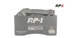 ebc racing 2021+ bmw m3/m4 / 2023+ bmw m2 (g80/g82/g87) w/cast iron rotor rp-1 race front brake pads bmw m3 m4 g80 g82 g8x iconic garage