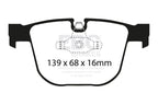 ebc bmw m3 4.0 (e90) redstuff rear brake pads bmw m3 e92 e9x iconic garage