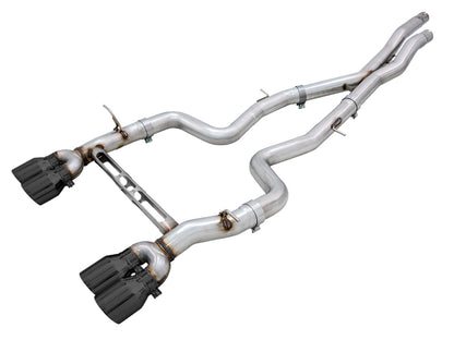 awe tuning bmw f8x m3/m4 track edition cat-back exhaust - diamond black tips bmw m3 m4 f80 f82 f8x iconic garage
