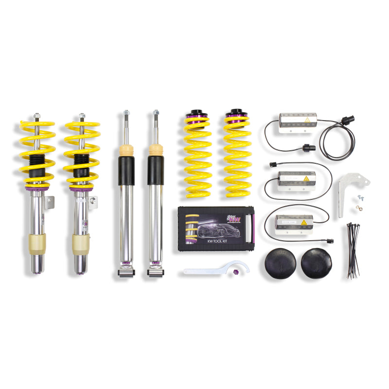 kw coilover kit v3 bmw m3 (e90/e92) coupe/sedan w/ edc (incl edc disable bundle) bmw m3 e92 e9x iconic garage