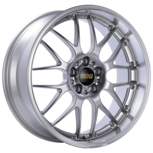 BBS RS-GT 19x9.5 ET38 5x112 Diamond Silver Center Diamond Cut Lip