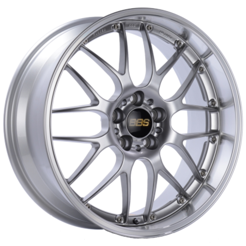 BBS RS-GT 19x9.5 ET38 5x112 Diamond Silver Center Diamond Cut Lip