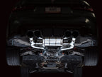 awe tuning switchpath cat-back exhaust for bmw g8x m3/m4 - diamond black tips bmw m3 m4 g80 g82 g8x iconic garage