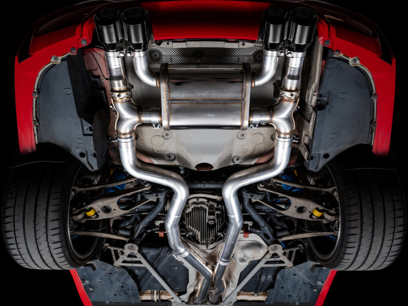 awe tuning bmw f8x m3/m4 switchpath cat-back exhaust - diamond black tips bmw m3 m4 f80 f82 f8x iconic garage