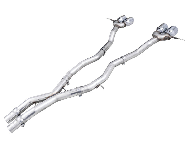 awe tuning track edition cat-back exhaust for bmw g8x m3/m4 - chrome silver tips bmw m3 m4 g80 g82 g8x iconic garage