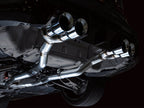 awe tuning track edition cat-back exhaust for bmw g8x m3/m4 - chrome silver tips bmw m3 m4 g80 g82 g8x iconic garage
