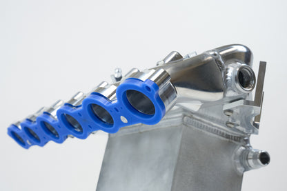 csf bmw m2/m3/m4 s58 comp & non-comp (g8x) charge-air cooler manifold - raw billet bmw m3 m4 g80 g82 g8x iconic garage