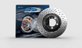 shw bmw m3 left front cross-drilled lightweight brake rotor (34112284809) f8x bmw m3 m4 f80 f82 f8x iconic garage