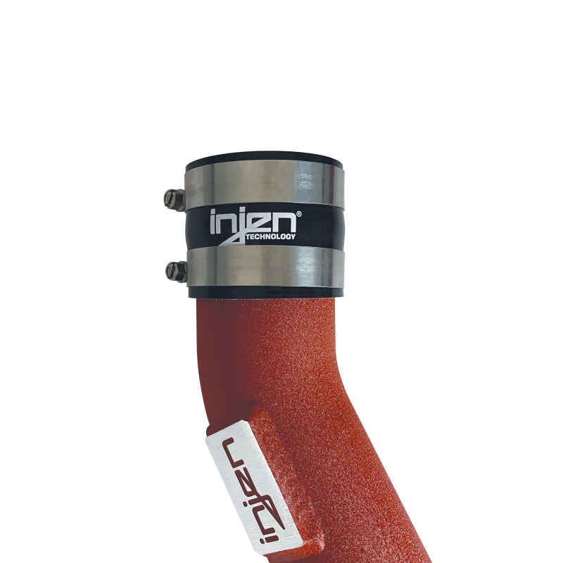 injen bmw m3(f80)/m4 (f82/83) twin turbo 2pc aluminum int. charge pipe - wrinkle red bmw m3 m4 f80 f82 f8x iconic garage