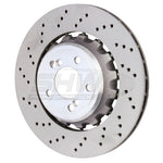 shw bmw m3 left rear cross-drilled lightweight brake rotor (34212284811) f8x bmw m3 m4 f80 f82 f8x iconic garage