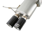 afe machforce xp exhaust cat-back 2.5in dia carbon fiber tips ss-304 bmw m3 (e92/93) v8 4.0l bmw m3 e92 e9x iconic garage