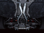awe tuning switchpath cat-back exhaust for bmw g8x m3/m4 - chrome silver tips bmw m3 m4 g80 g82 g8x iconic garage