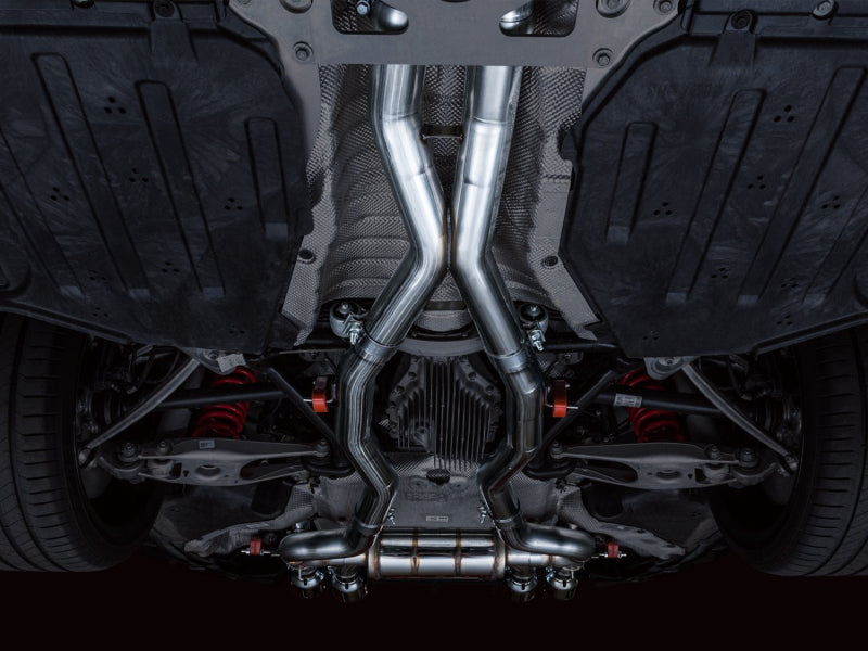 awe tuning switchpath cat-back exhaust for bmw g8x m3/m4 - chrome silver tips bmw m3 m4 g80 g82 g8x iconic garage