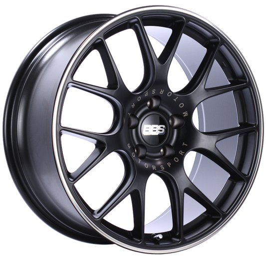 bbs ch-r 20x10 et18 5x112 satin black polished rim protector