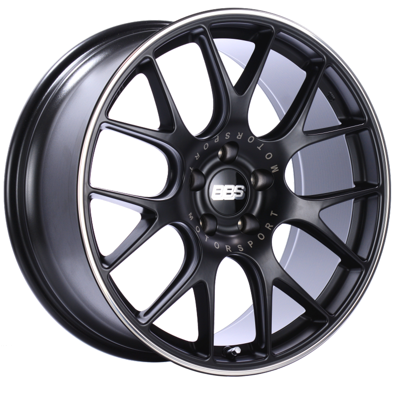 bbs ch-r 20x10.5 et25 5x112 satin black polished rim protector