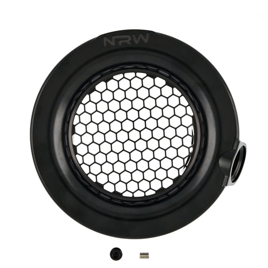 4" Single Turbo Velocity Stack with 1/8" NPT and 12AN Intake Port - Silver - NRW Design BMW performance part - Iconic Garage