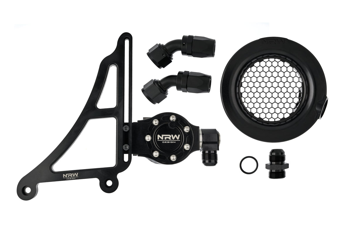 G8X Single Turbo or FMI Catch Can Kit - Catch Can with Single Turbo Bracket & 4'' Velocity Stack - NRW Design BMW performance part - Iconic Garage