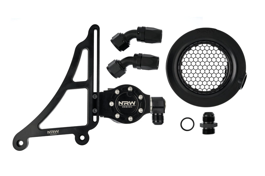 G8X Single Turbo or FMI Catch Can Kit - Catch Can with Single Turbo Bracket & 4'' Velocity Stack - NRW Design BMW performance part - Iconic Garage