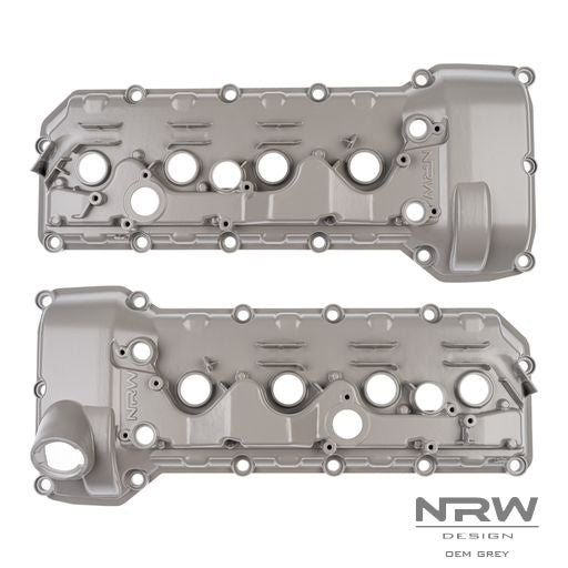 S65 ALUMINUM VALVE COVER SET - OEM Grey - NRW Design BMW performance part - Iconic Garage