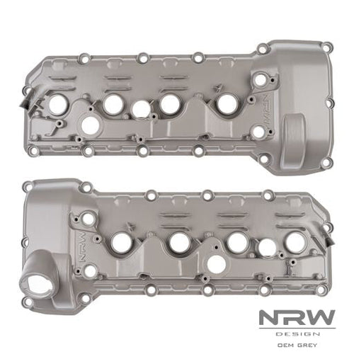 S65 ALUMINUM VALVE COVER SET - OEM Grey - NRW Design BMW performance part - Iconic Garage