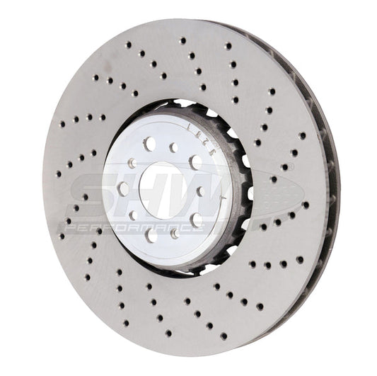 Right Front Cross-Drilled Lightweight Brake Rotor - F90 M5