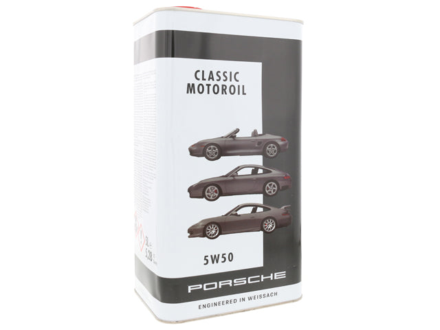 Engine Oil - Porsche Classic - 5W-50 Synthetic - Genuine Porsche - Pack of 8