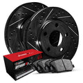Drilled Carbon Rotor Set w/ Optimum OEp Pads (Incl. Hardware) - Frnt - F87 M2