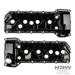 S65 ALUMINUM VALVE COVER SET - Smooth Black (ESS-2953) - NRW Design BMW performance part - Iconic Garage