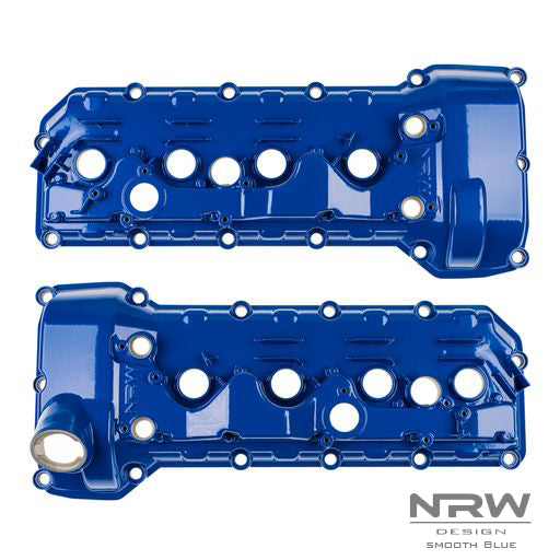S65 ALUMINUM VALVE COVER SET - Smooth Blue (PMB-0770) - NRW Design BMW performance part - Iconic Garage