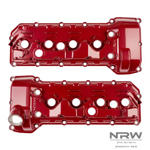 S65 ALUMINUM VALVE COVER SET - Smooth Red (PMB-5644) - NRW Design BMW performance part - Iconic Garage