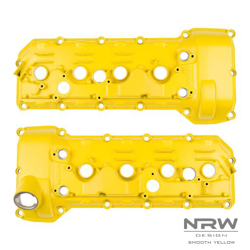 S65 ALUMINUM VALVE COVER SET - Smooth Yellow (PMB-4847) - NRW Design BMW performance part - Iconic Garage